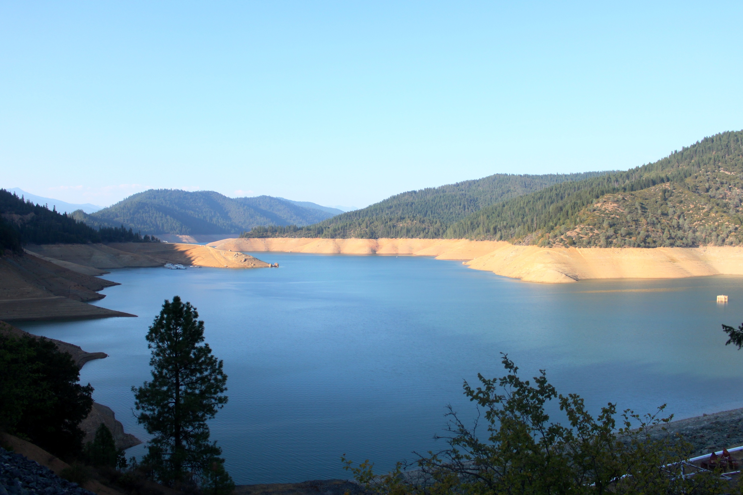 Trinity Lake - Dam to the right bottom corner